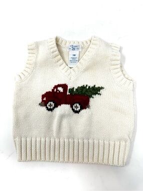 Chaps Ralph Lauren Infant Cotton Christmas Holiday Vest 3 Months